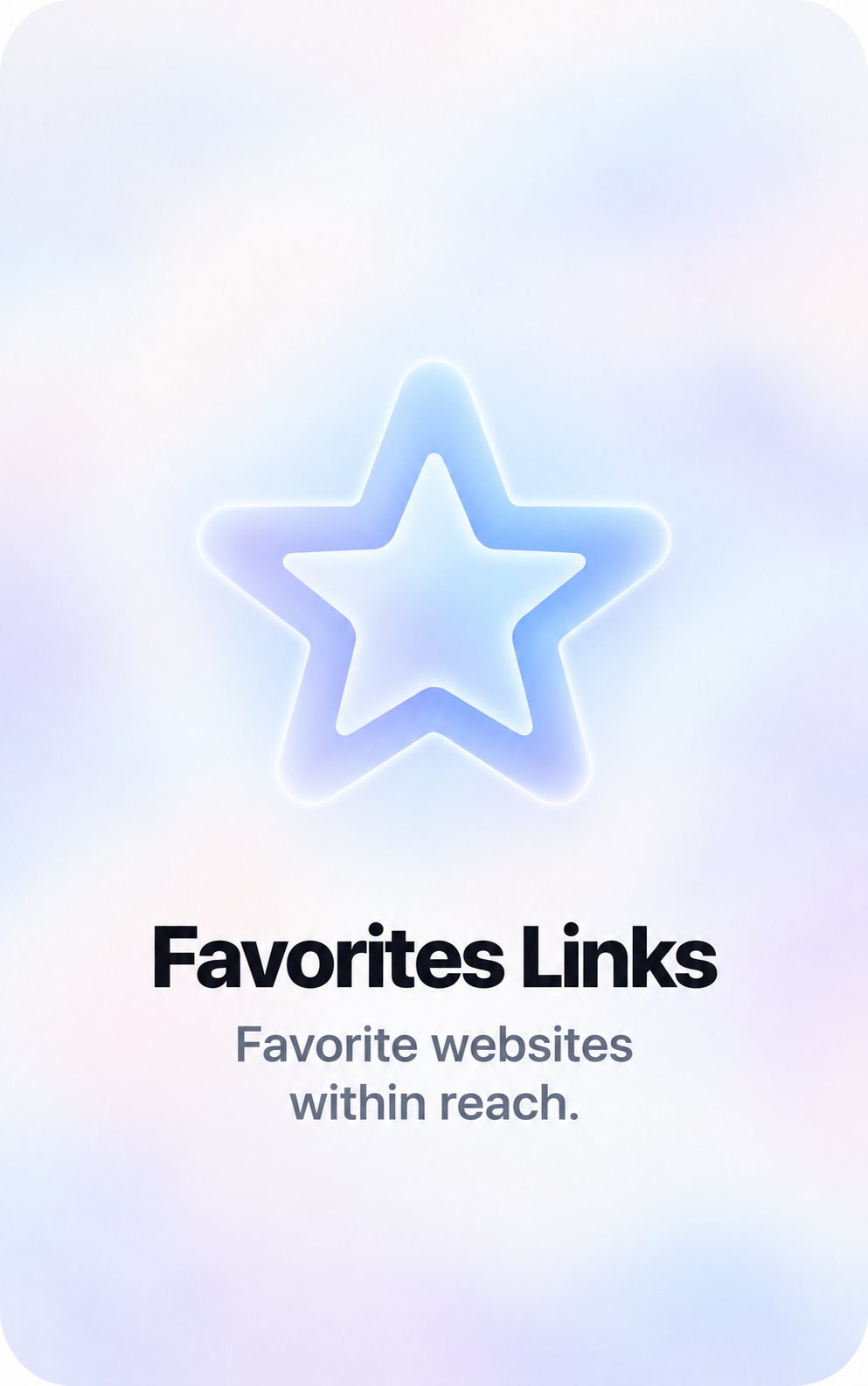 JanB Favorites Links panel with saved sites and web search.